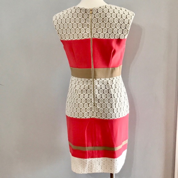Studio One • Sheath dress in Ivory & Pink crochet - Picture 4 of 8